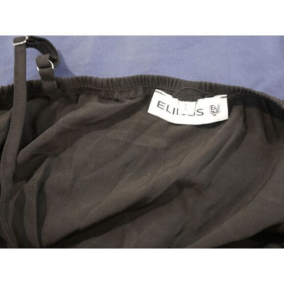 Elings Black V-Neck Sleeveless Split-Hem Jumpsuit S - Picture 12 of 12